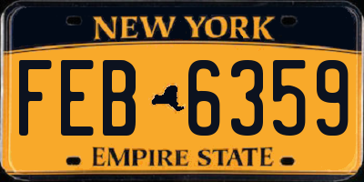 NY license plate FEB6359