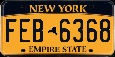 NY license plate FEB6368