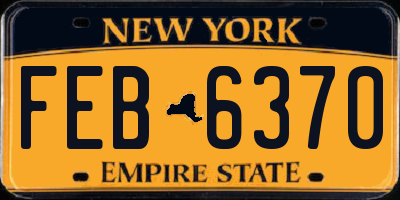 NY license plate FEB6370
