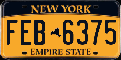NY license plate FEB6375