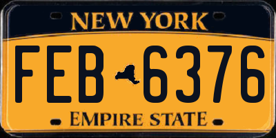 NY license plate FEB6376