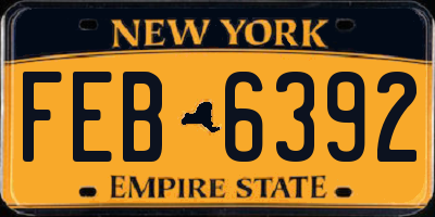 NY license plate FEB6392