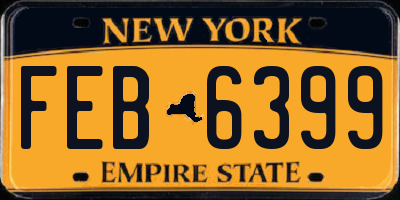 NY license plate FEB6399