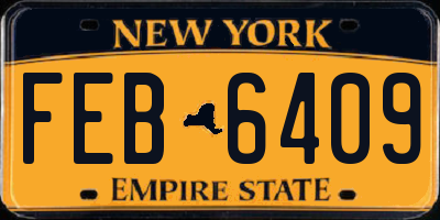 NY license plate FEB6409