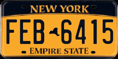 NY license plate FEB6415