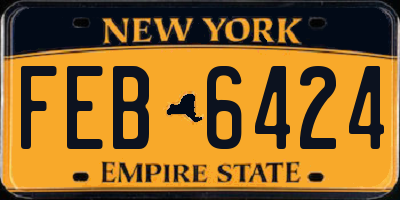 NY license plate FEB6424