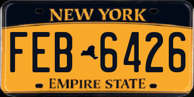 NY license plate FEB6426
