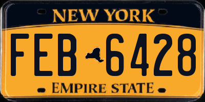 NY license plate FEB6428