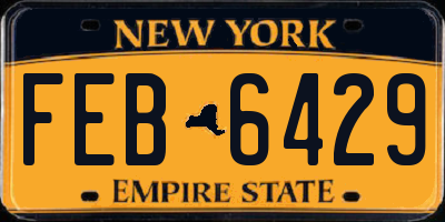 NY license plate FEB6429