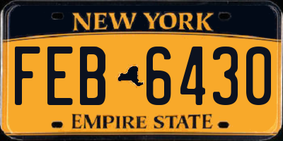 NY license plate FEB6430