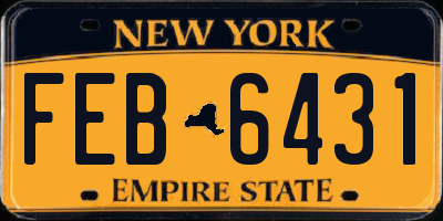 NY license plate FEB6431