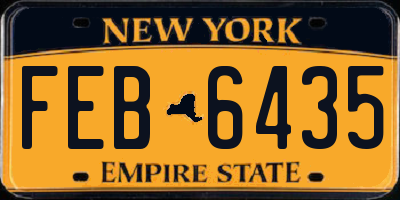 NY license plate FEB6435