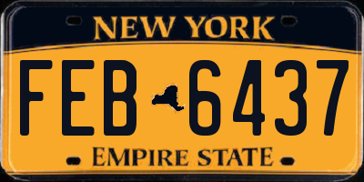 NY license plate FEB6437
