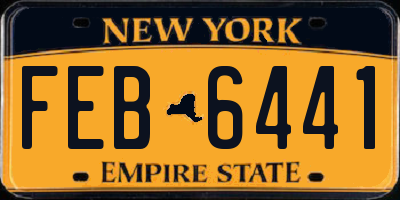 NY license plate FEB6441