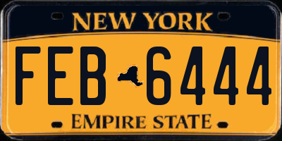 NY license plate FEB6444