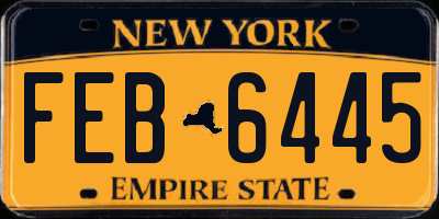 NY license plate FEB6445