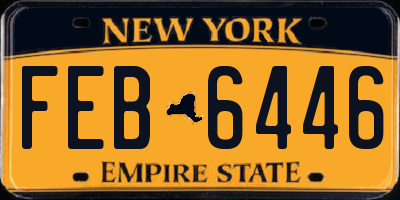 NY license plate FEB6446