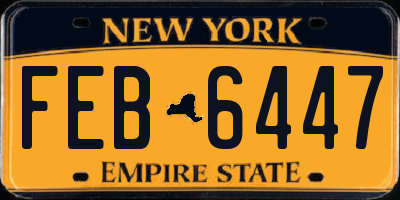 NY license plate FEB6447
