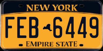 NY license plate FEB6449