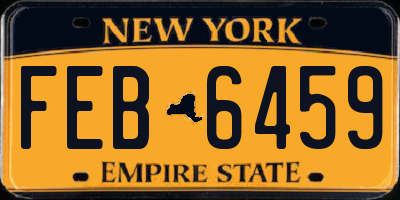 NY license plate FEB6459