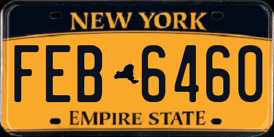 NY license plate FEB6460