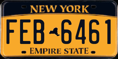 NY license plate FEB6461