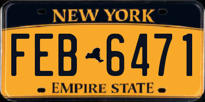 NY license plate FEB6471