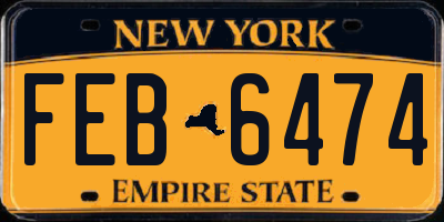 NY license plate FEB6474