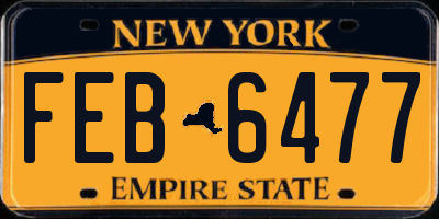 NY license plate FEB6477