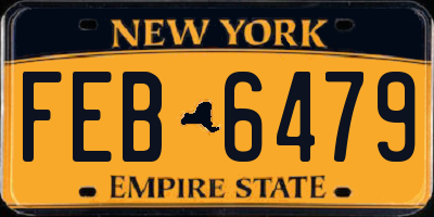 NY license plate FEB6479
