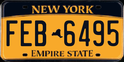 NY license plate FEB6495