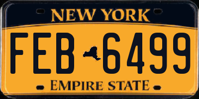 NY license plate FEB6499