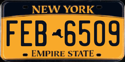NY license plate FEB6509