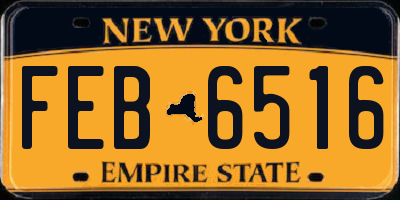 NY license plate FEB6516