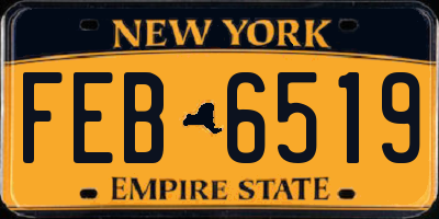 NY license plate FEB6519