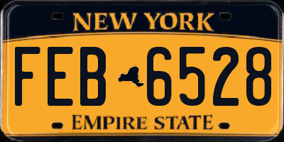 NY license plate FEB6528