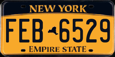 NY license plate FEB6529