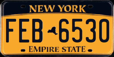 NY license plate FEB6530