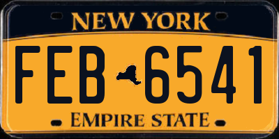 NY license plate FEB6541