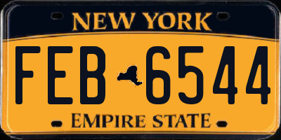 NY license plate FEB6544