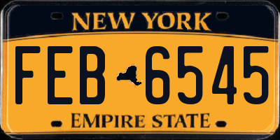 NY license plate FEB6545