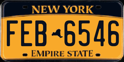 NY license plate FEB6546