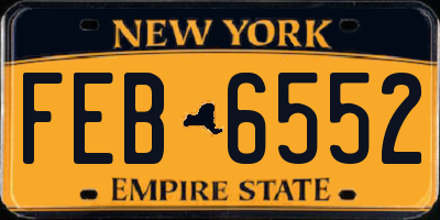 NY license plate FEB6552