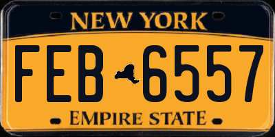NY license plate FEB6557