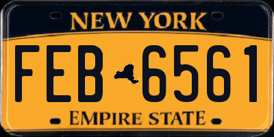 NY license plate FEB6561