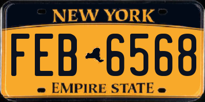 NY license plate FEB6568