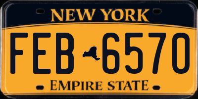NY license plate FEB6570