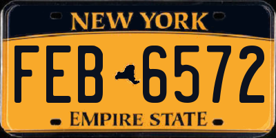 NY license plate FEB6572
