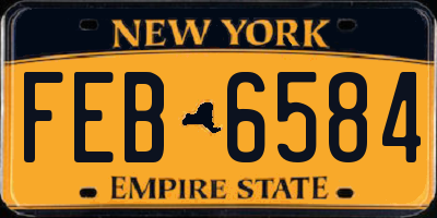 NY license plate FEB6584
