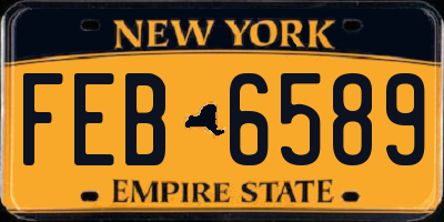 NY license plate FEB6589